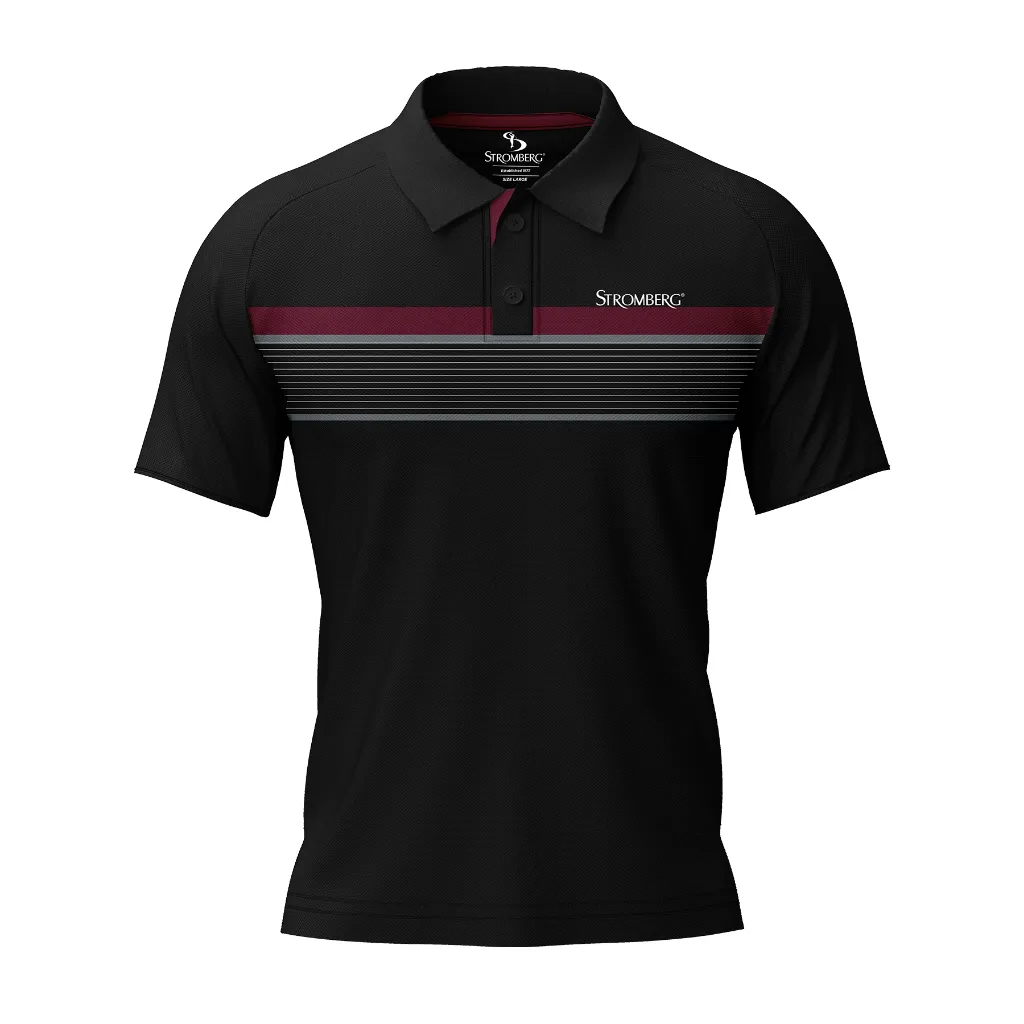 Stromberg Classic Swing Men’s Polo Black (Front).webp