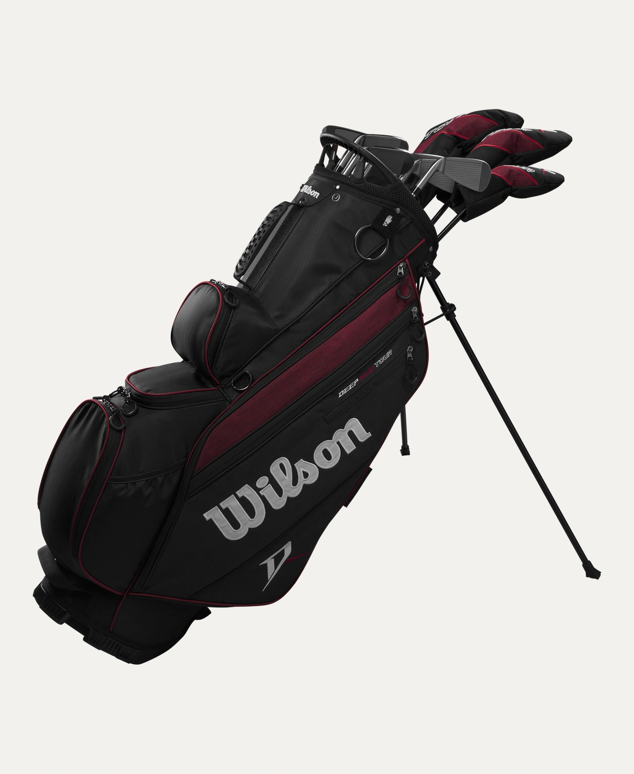 Wilson Men's Deep Red Complete Set With Stand Bag (Standard)